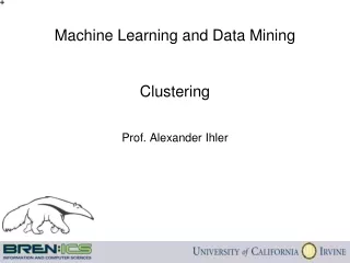 Machine Learning and Data Mining Clustering