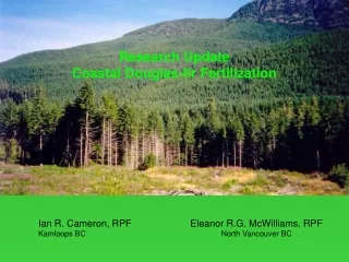 Research Update Coastal Douglas-fir Fertilization