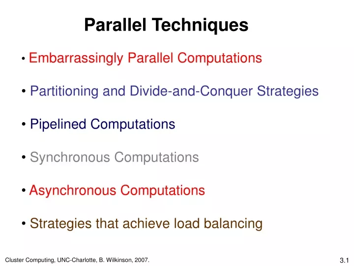 parallel techniques