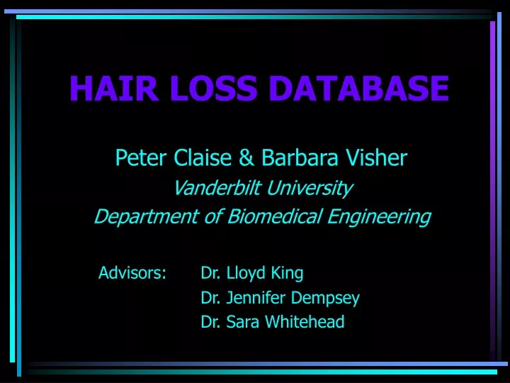 hair loss database