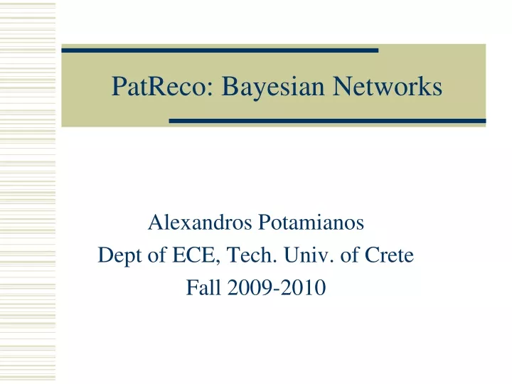 patreco bayesian networks