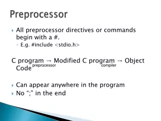 Preprocessor