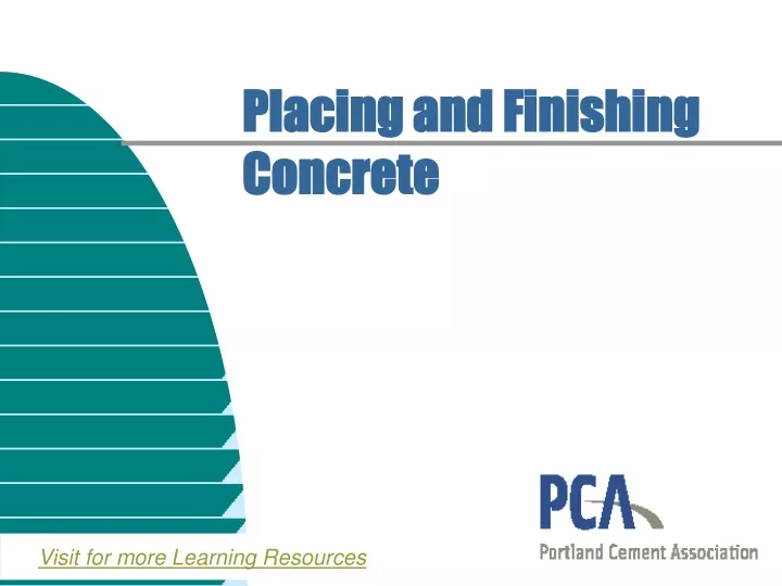 placing and finishing concrete