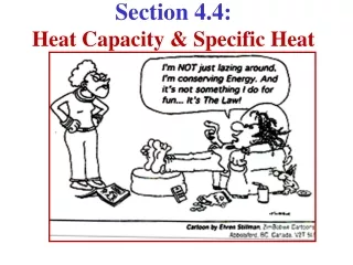 Section 4.4: Heat Capacity &amp; Specific Heat