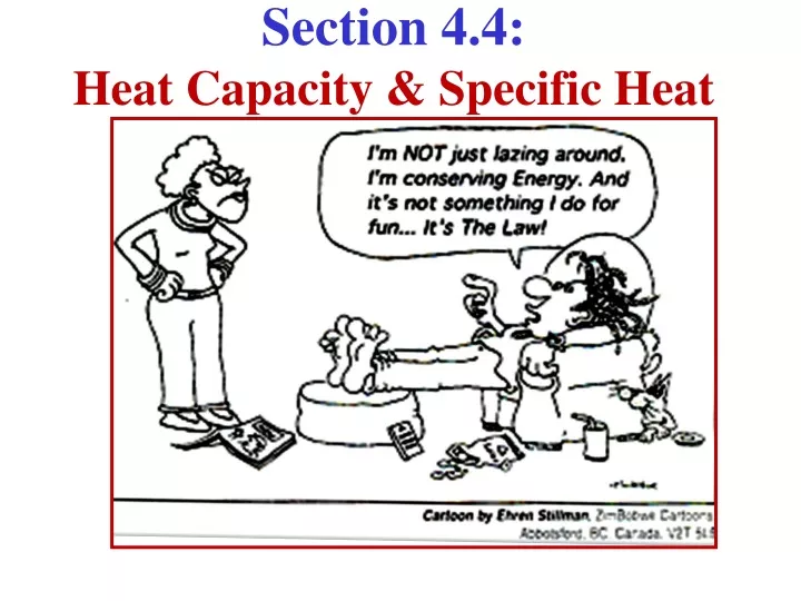 section 4 4 heat capacity specific heat