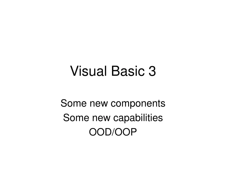 visual basic 3