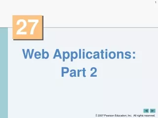 Web Applications: Part 2