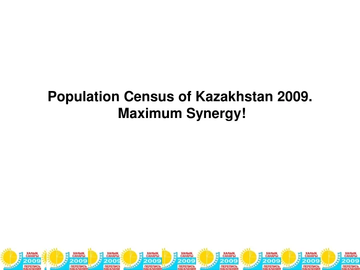 population census of kazakhstan 2009 maximum synergy