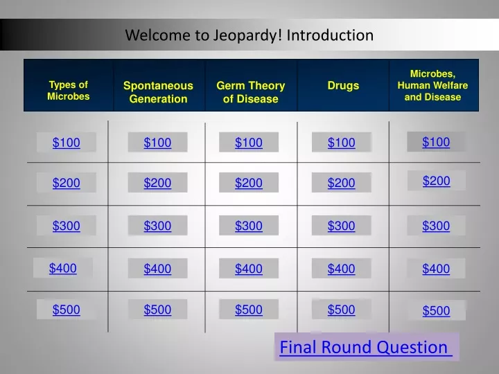 welcome to jeopardy i ntroduction