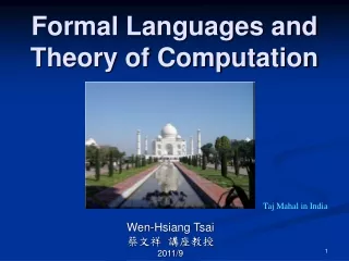 Formal Languages and Theory of Computation