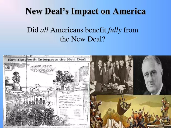 new deal s impact on america