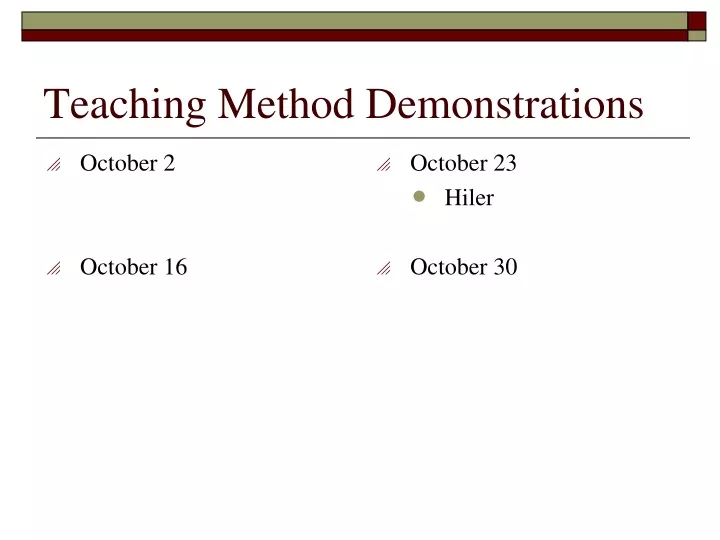 teaching method demonstrations