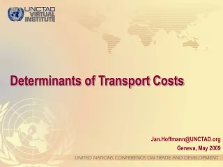 Determinants of Transport Costs