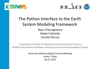 The Python Interface to the Earth System Modeling Framework