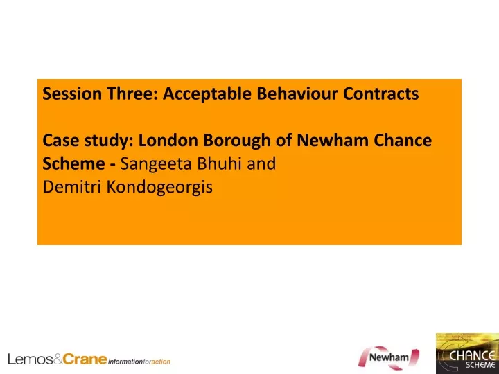 session three acceptable behaviour contracts case