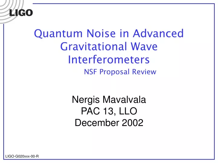 quantum noise in advanced gravitational wave interferometers