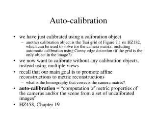 Auto-calibration