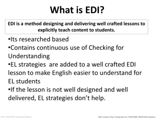 What is EDI?