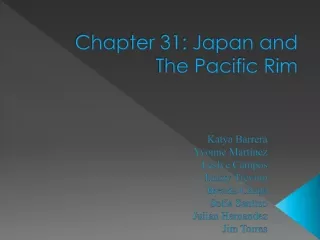 Chapter 31: Japan and The Pacific Rim