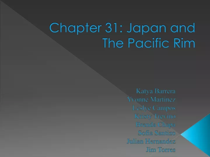 chapter 31 japan and the pacific rim