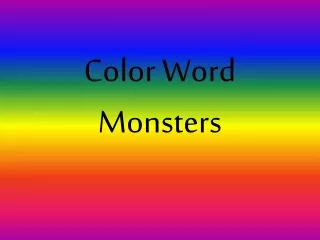 Color Word Monsters