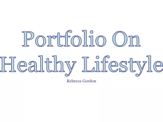 Portfolio On Healthy Lifestyle