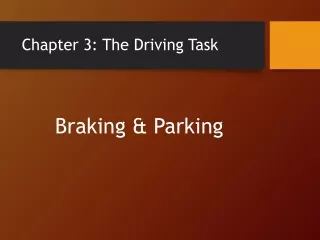 Chapter 3: The Driving Task