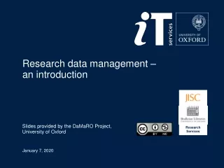 Research data management – an introduction
