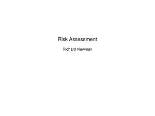 Risk Assessment Richard Newman