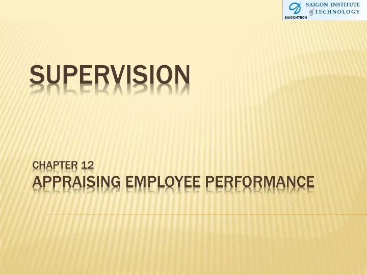 chapter 12 appraising employee performance