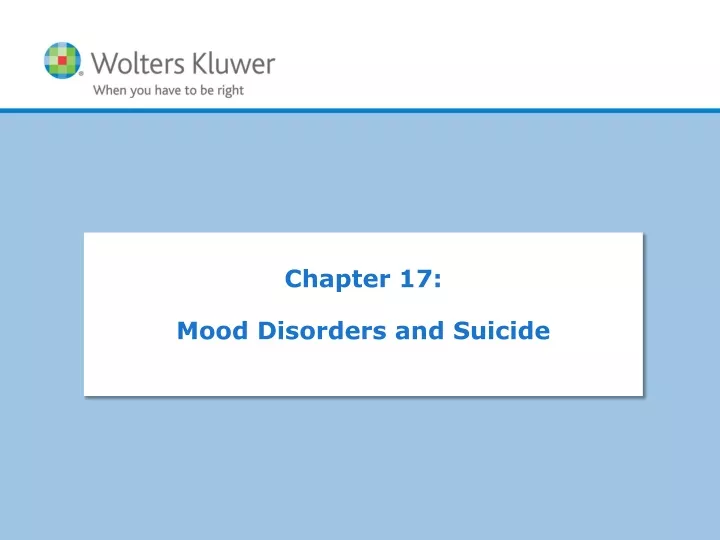 chapter 17 mood disorders and suicide