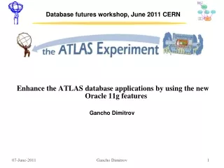Database futures workshop, June 2011 CERN