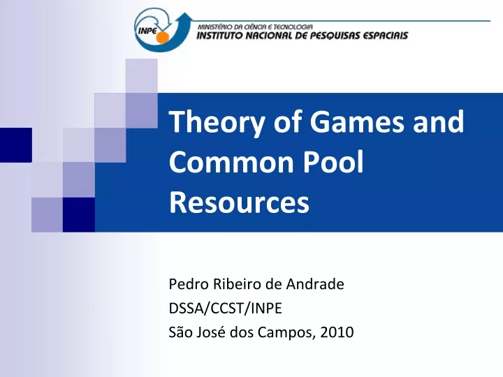 theory of games and common pool resources