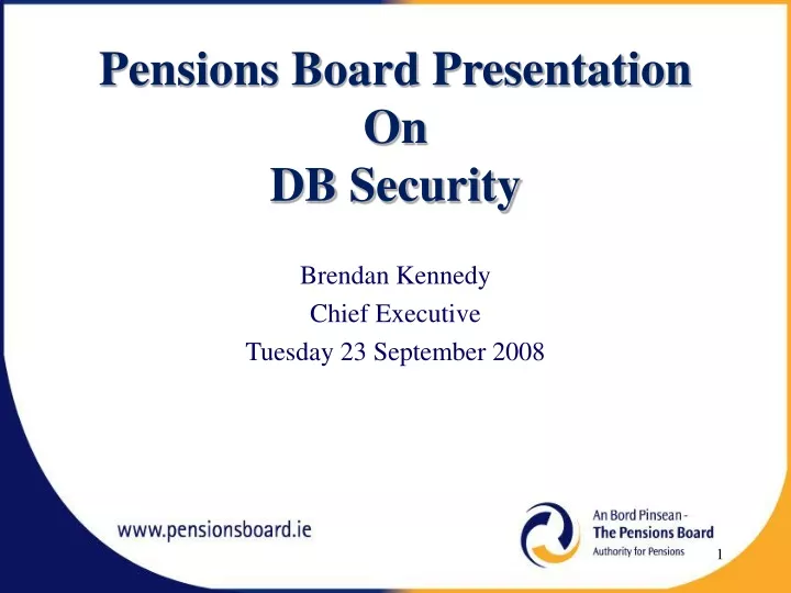 pensions board presentation on db security