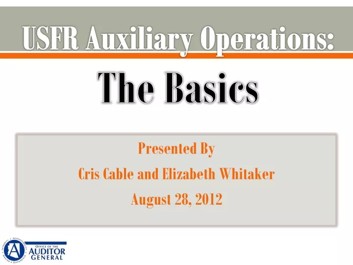 usfr auxiliary operations the basics