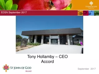Tony Hollamby – CEO Accord