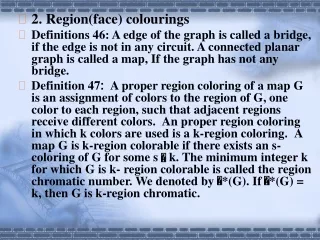 2. Region(face) colourings