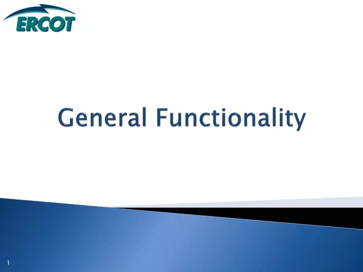 general functionality