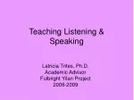 PPT - Teaching Speaking PowerPoint Presentation, free download - ID:1453106