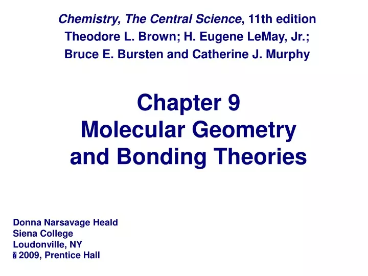 chapter 9 molecular geometry and bonding theories