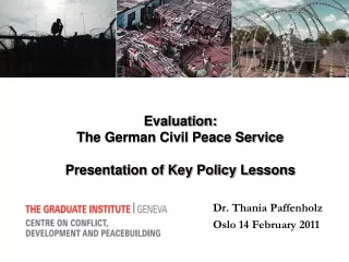 Evaluation:  The German Civil Peace Service Presentation of Key Policy Lessons