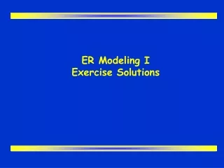 ER Modeling I Exercise Solutions
