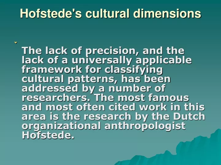 Ppt Hofstedes Cultural Dimensions Powerpoint Presentation Free Download Id9715232 