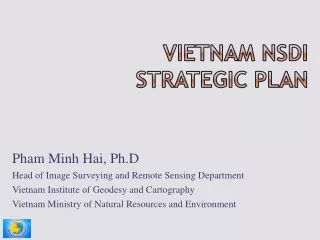 Vietnam NSDI Strategic Plan