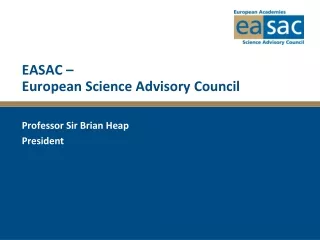 EASAC – European Science Advisory Council