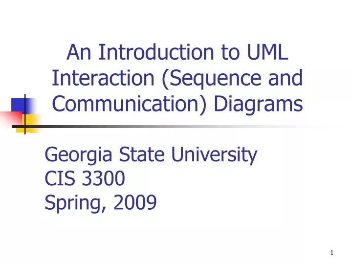 an introduction to uml interaction sequence and communication diagrams