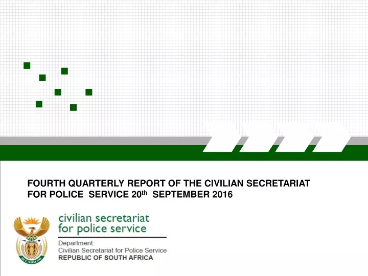 fourth quarterly report of the civilian