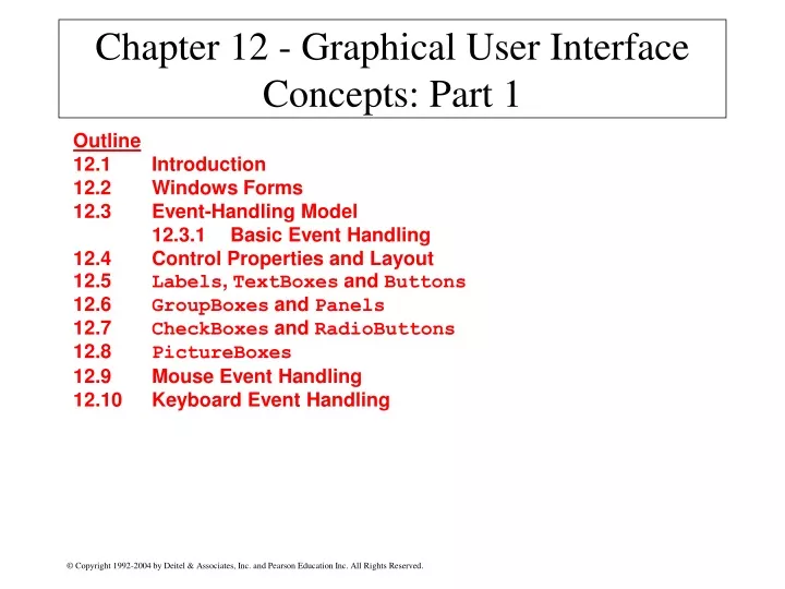chapter 12 graphical user interface concepts part 1