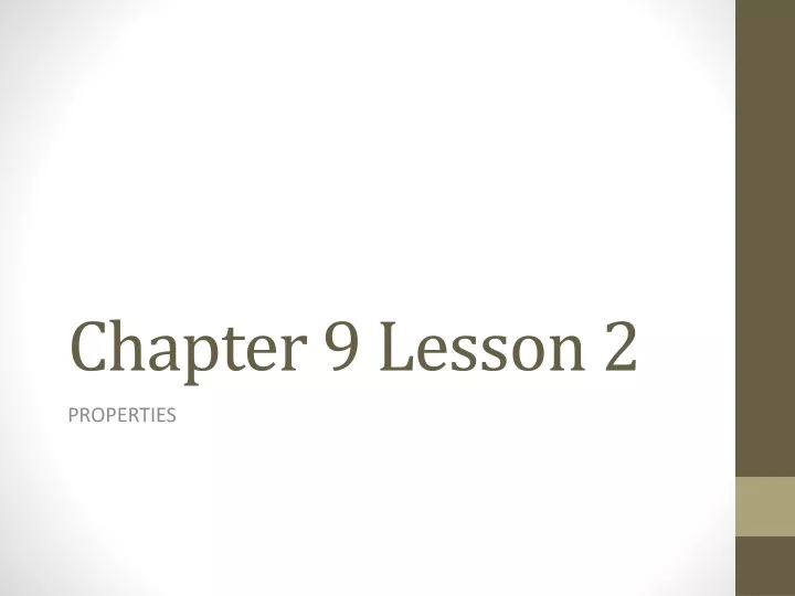 chapter 9 lesson 2