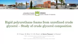 Rigid polyurethane foams from unrefined crude glycerol – Study of crude glycerol composition